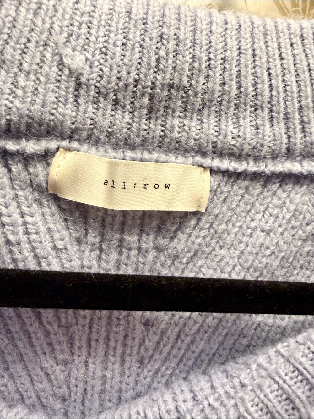 Women's Light Blue Ribbed Crewneck Sweater - Classic Everyday Knit - Picture 3 of 3